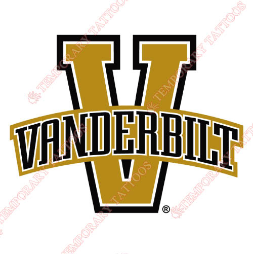 Vanderbilt Commodores Customize Temporary Tattoos Stickers NO.6800